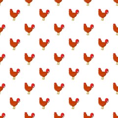 Wall Mural - Chicken pattern. Cartoon illustration of chicken vector pattern for web