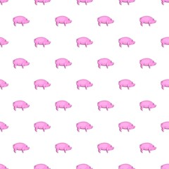 Wall Mural - Pig pattern. Cartoon illustration of pig vector pattern for web