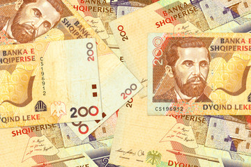 some 200 albanian lek bank note