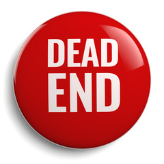Dead End Red Round Symbol Isolated