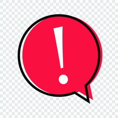 exclamation mark icon, attention concept, vector