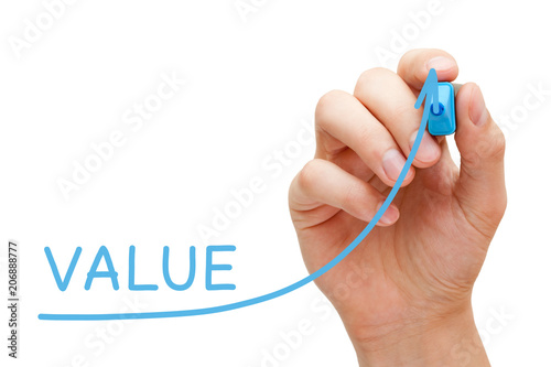 Fotografía Increasing Value Graph Concept