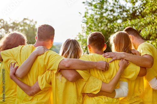 Cuadros en Lienzo Starkes Team bei einem Teambuilding Event