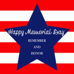 Poster - Memorial Day background. Template for Memorial Day.