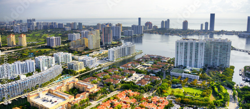 Plakat Widok z lotu ptaka Miami Beach, Floryda