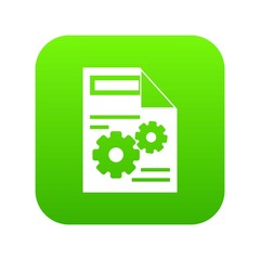 Poster - Web setting icon digital green for any design isolated on white vector illustration