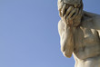 Facepalm statue - disbelief, sadness, depression