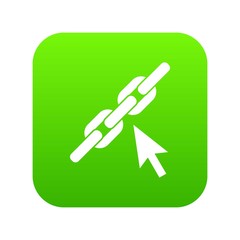 Poster - Chain link icon digital green for any design isolated on white vector illustration