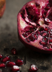 Wall Mural - Fresh pomegranate food photography recipe idea