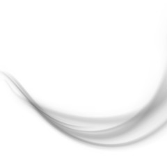 Wall Mural - grey smooth mild smoke waves over white background layout