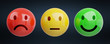 © sdecoret - Customer satisfaction rating with smiley 3D rendering