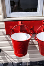Old Red Fire Buckets