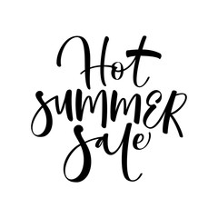 Wall Mural - Hot summer sale. Modern brush calligraphy isolated on white background.