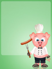 Wall Mural - pork with sausage