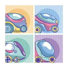 Sticker - Set of future cars