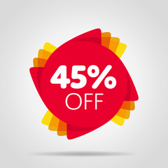 Canvas Print - special offer sale red tag isolated vector illustration. discount offer price label, symbol for adve