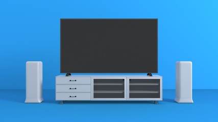 TV set background, 3d rendering