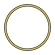 Rope frame in a shape of a circle, isolated vector object.