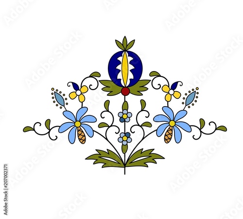 Dekoracja na wymiar  traditional-modern-polish-kashubian-floral-folk-decoration-vector-wzory-kaszubskie-kaszubski