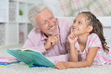 Canvas Print - Father helping son with homework 