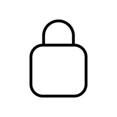 Poster - Simple lock icon. Linear symbol, thin outline