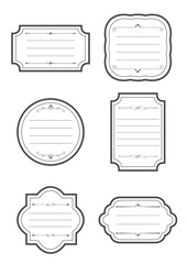 Wall Mural - frames and labels with ornamental vintage decoration