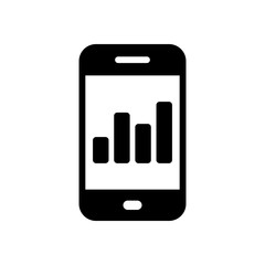 Poster - Finance graphic, mobile phone