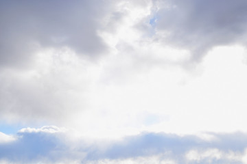 Beautiful view of the cloudy, white sky.