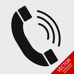 Telephone Receiver - Vector Icon - Isolated On Transparent Background