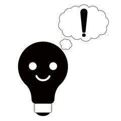 Lightbulb emoticon silhouette