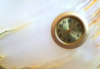 clock in marble stone