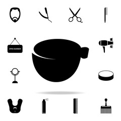 Poster - bank of cream icon. Detailed set of barber tools. Premium graphic design. One of the collection icons for websites, web design, mobile app