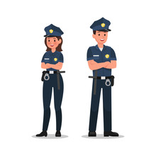 Police Character Vector Design No8