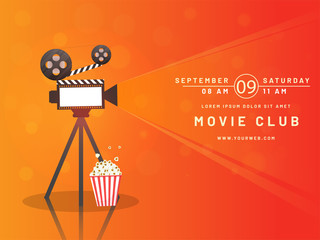 Poster - Cinema, movie time flyer, poster or banner design.