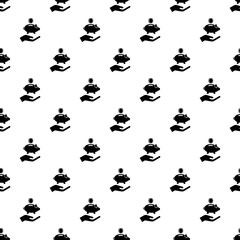 Poster - Money protection pattern vector seamless repeating for any web design