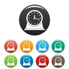 Poster - Clock vintage icon. Simple illustration of clock vintage vector icons set color isolated on white