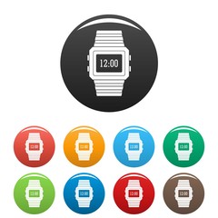 Poster - Wristwatch icon. Simple illustration of wristwatch vector icons set color isolated on white