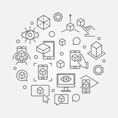 Poster - Augmented reality circular vector AR illustration