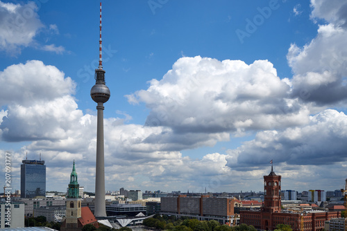 Plakat Wieża telewizyjna w Berlinie i okolice