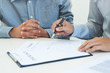 © mojo_cp - law consultant agent working with a data about a car / home insurance policy