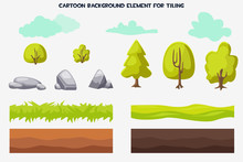 Vector Cartoon Background Element For Tiling