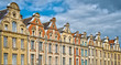 Houses with pediment, Flemish architecture  in Place des Heros (heroes square) in Arras, North of France