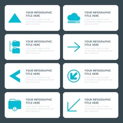Poster - Flat cloud and networking, arrows, folder, cursors infographic timeline template for presentations, advertising, annual reports