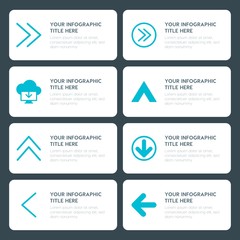 Poster - Flat cloud and networking, arrows, folder, cursors infographic timeline template for presentations, advertising, annual reports