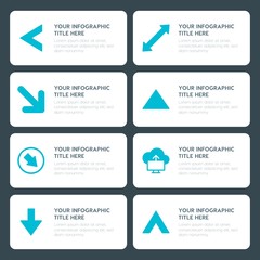 Poster - Flat cloud and networking, arrows, folder, cursors infographic timeline template for presentations, advertising, annual reports