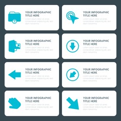 Poster - Flat cloud and networking, arrows, folder, cursors infographic timeline template for presentations, advertising, annual reports