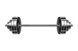 Vintage barbell for bodybuilding icon