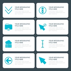Poster - Flat cloud and networking, arrows, folder, cursors infographic timeline template for presentations, advertising, annual reports