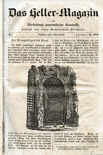 Cuadros en Lienzo Arch of Titus, Rome (from Das Heller-Magazin, January 25, 1834)
