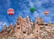 © Zzvet - Colorful hot air balloons flying over Red valley in Cappadocia, Anatolia, Turkey